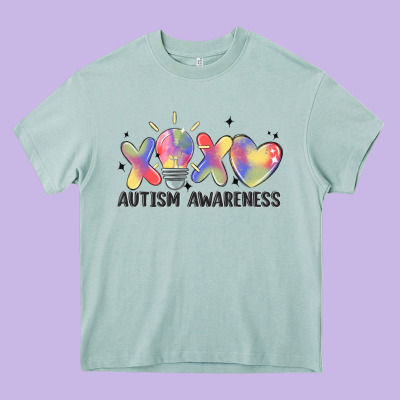 Autism Awareness Heavy Core Tee Designed By Maliassmallbusiness