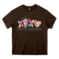 Chocolate Brown autism awareness Heavy Core Tee - MaliasSmallBusiness
