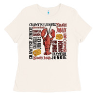 Bone crawfish junkie Ladies Tee - MaliasSmallBusiness