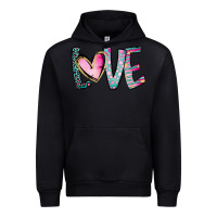 Black Valentine Love Urban Hoodie - CowhideDigitalArt