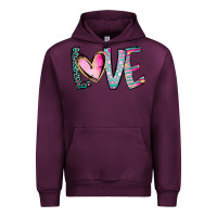 Mauve Wine Valentine Love Urban Hoodie - CowhideDigitalArt