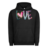 Pigment Black Valentine Love Urban Hoodie - CowhideDigitalArt