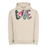 Pigment French Oak Valentine Love Urban Hoodie - CowhideDigitalArt