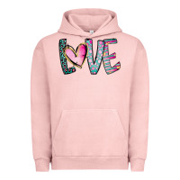 Pigment Salmon Valentine Love Urban Hoodie - CowhideDigitalArt