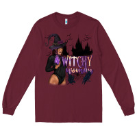 Burgundy Witchy Woman Long Sleeve Tee - texasbilliewilder