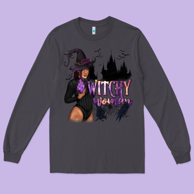 Witchy Woman Long Sleeve Tee Designed By Texasbilliewilder