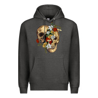 Charcoal Heather nature skull Premium Hoodie - RanaPortraitStore
