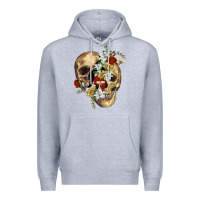 Heather Grey nature skull Premium Hoodie - RanaPortraitStore