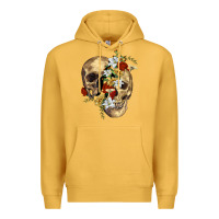 Mustard nature skull Premium Hoodie - RanaPortraitStore