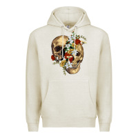 Oatmeal Heather nature skull Premium Hoodie - RanaPortraitStore