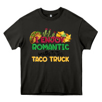 Asphalt i enjoy romantic walks to the taco truck Heavy Core Tee - MaliasSmallBusiness