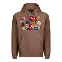 Chestnut Postal Worker Coffee Cups Premium Hoodie - FaDigitalArtStudio