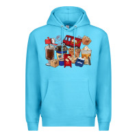 Ocean Blue Postal Worker Coffee Cups Premium Hoodie - FaDigitalArtStudio