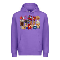 Purple Postal Worker Coffee Cups Premium Hoodie - FaDigitalArtStudio