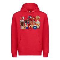 Red Postal Worker Coffee Cups Premium Hoodie - FaDigitalArtStudio