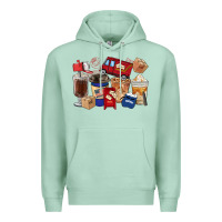 Seafoam Postal Worker Coffee Cups Premium Hoodie - FaDigitalArtStudio