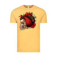 Vintage Mustard bandana and roses skull Vintage Tee - Jasminsmagicworld