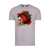 Vintage Zinc bandana and roses skull Vintage Tee - Jasminsmagicworld