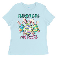 Baby Blue chilling with my peeps Ladies Tee - MaliasSmallBusiness
