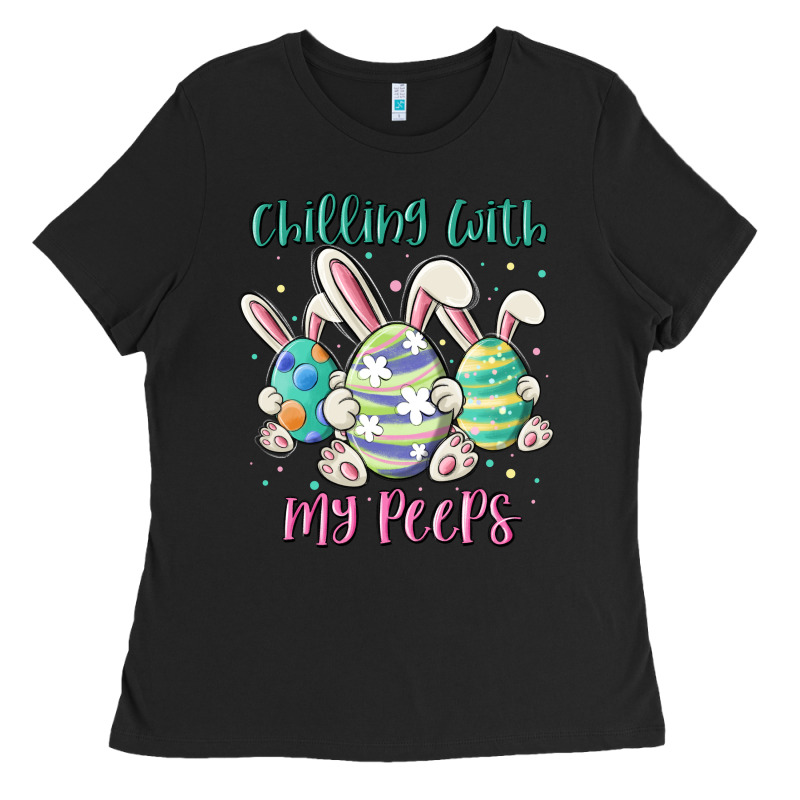 Chilling With My Peeps Ladies Tee by MaliasSmallBusiness | Teevron