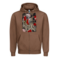 Chestnut Two skeletons hugging Valentine's Day Zipper Hoodie - FaDigitalArtStudio