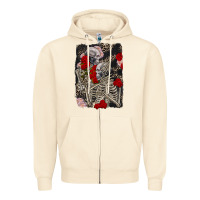 Sandshell Two skeletons hugging Valentine's Day Zipper Hoodie - FaDigitalArtStudio