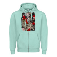 Seafoam Two skeletons hugging Valentine's Day Zipper Hoodie - FaDigitalArtStudio