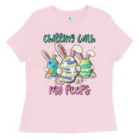 Bubblegum Pink chilling with my peeps Ladies Tee - MaliasSmallBusiness