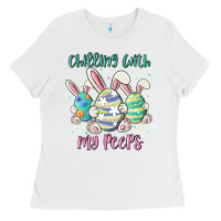 White chilling with my peeps Ladies Tee - MaliasSmallBusiness