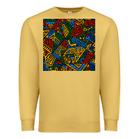 Antique Gold african geometric seamless pattern Premium Sweatshirt - BundleAndBundleShop