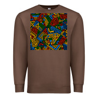 Chestnut african geometric seamless pattern Premium Sweatshirt - BundleAndBundleShop
