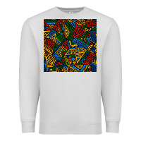 Dove Grey african geometric seamless pattern Premium Sweatshirt - BundleAndBundleShop