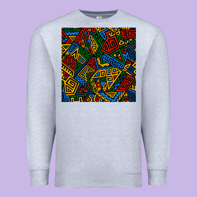 African Geometric Seamless Pattern Premium Sweatshirt Designed By Bundleandbundleshop