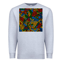 Heather Grey african geometric seamless pattern Premium Sweatshirt - BundleAndBundleShop