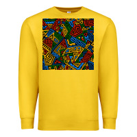Lemon african geometric seamless pattern Premium Sweatshirt - BundleAndBundleShop