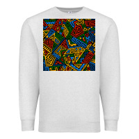 Oatmeal Heather african geometric seamless pattern Premium Sweatshirt - BundleAndBundleShop