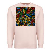 Pale Pink african geometric seamless pattern Premium Sweatshirt - BundleAndBundleShop