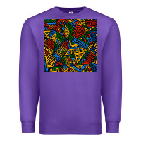 Purple african geometric seamless pattern Premium Sweatshirt - BundleAndBundleShop