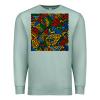 Seafoam african geometric seamless pattern Premium Sweatshirt - BundleAndBundleShop