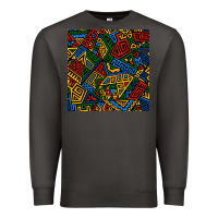 Smoke african geometric seamless pattern Premium Sweatshirt - BundleAndBundleShop