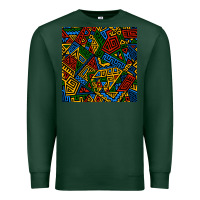 Sports Green african geometric seamless pattern Premium Sweatshirt - BundleAndBundleShop