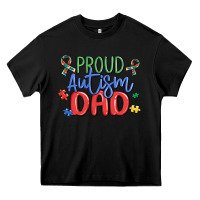 Black proud autism dad Heavy Core Tee - MaliasSmallBusiness