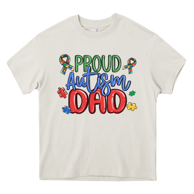 Proud Autism Dad Heavy Core Tee by MaliasSmallBusiness | Teevron