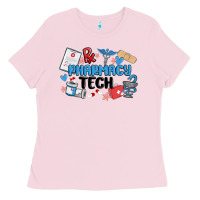 Bubblegum Pink pharmacy tech Ladies Tee - MaliasSmallBusiness
