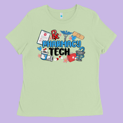 Pharmacy Tech Ladies Tee Designed By Maliassmallbusiness