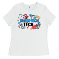 White pharmacy tech Ladies Tee - MaliasSmallBusiness