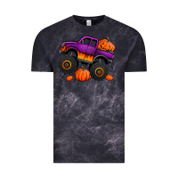 Cloud Black halloween jack o lantern monster truck Vintage Tee - Jasminsmagicworld