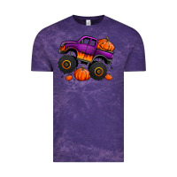 Cloud Purple halloween jack o lantern monster truck Vintage Tee - Jasminsmagicworld