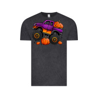 Vintage Black halloween jack o lantern monster truck Vintage Tee - Jasminsmagicworld