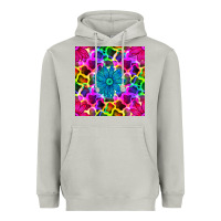 Moon Dust neon cowhide with flower seamless pattern Heavyweight Hoodie - BundleAndBundleShop